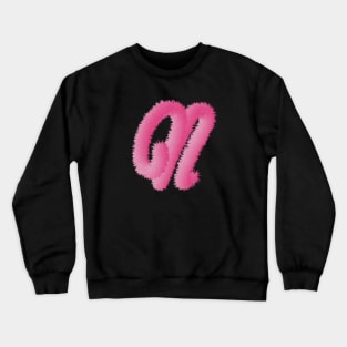 N Pink Animal Initials Crewneck Sweatshirt